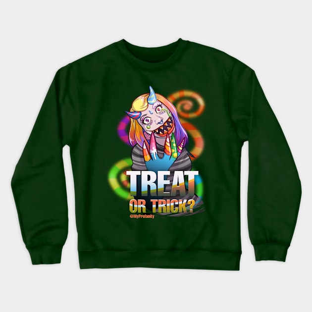 Candy Monster - Drawlloween2018 Crewneck Sweatshirt by myprofanity